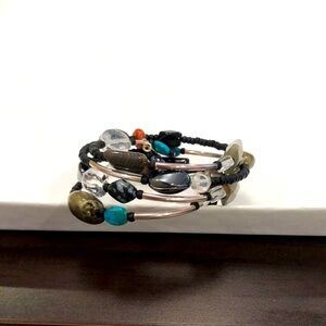 Silpada sterling silver and beaded bracelet, new